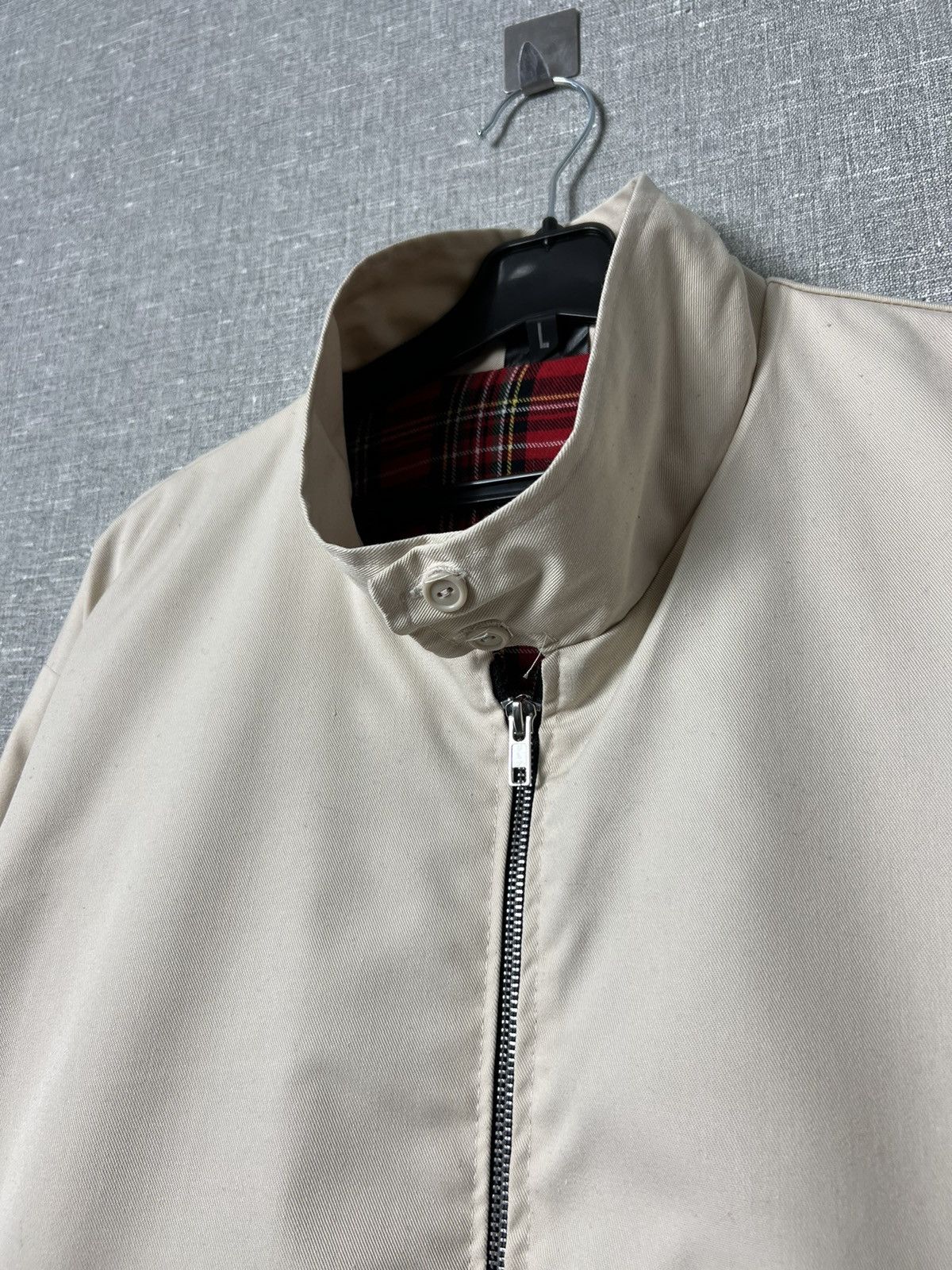 New England Outerwear Vintage England Plaid Lined Collared Bomber Jacket in Beige Size US L / EU 52-54 / 3 - 11 Thumbnail
