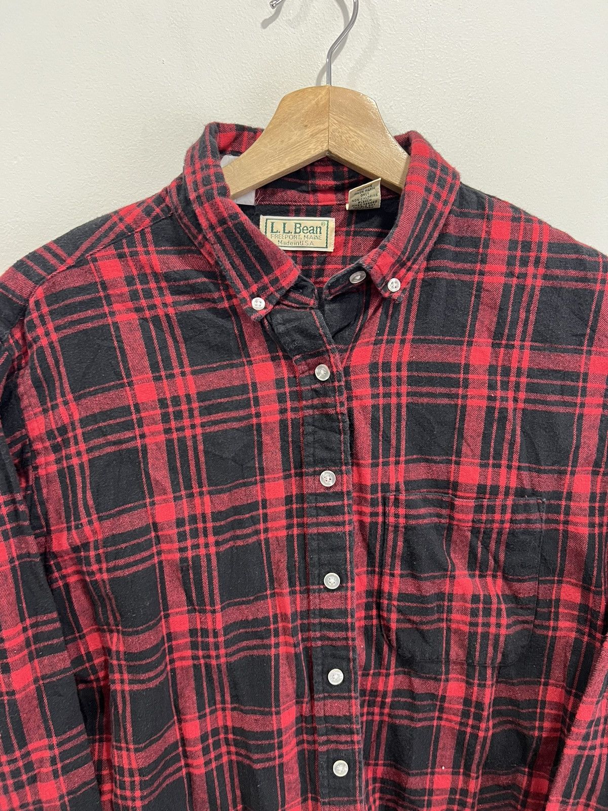 Vintage Vintage LL Bean Plaid Flannel Button Up Shirt Size US L / EU 52-54 / 3 - 5 Thumbnail