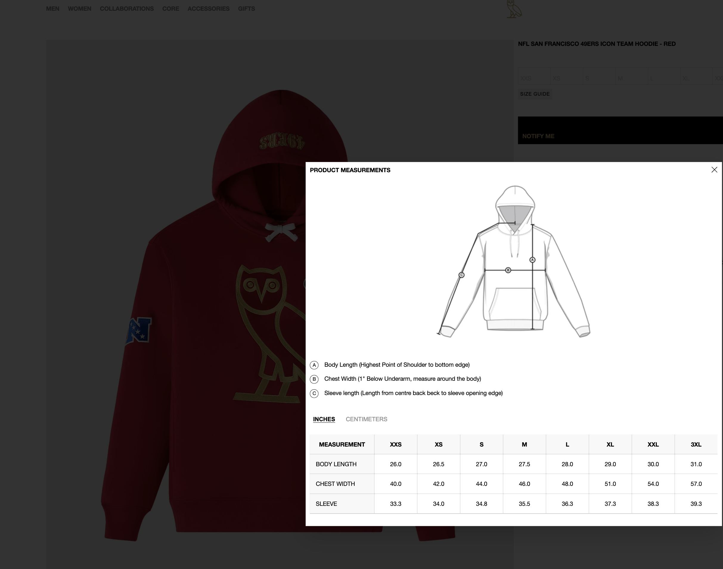 Drake *RARE* OVO x NFL San Francisco 49ers OG Owl Hoodie Size US S / EU 44-46 / 1 - 8 Thumbnail
