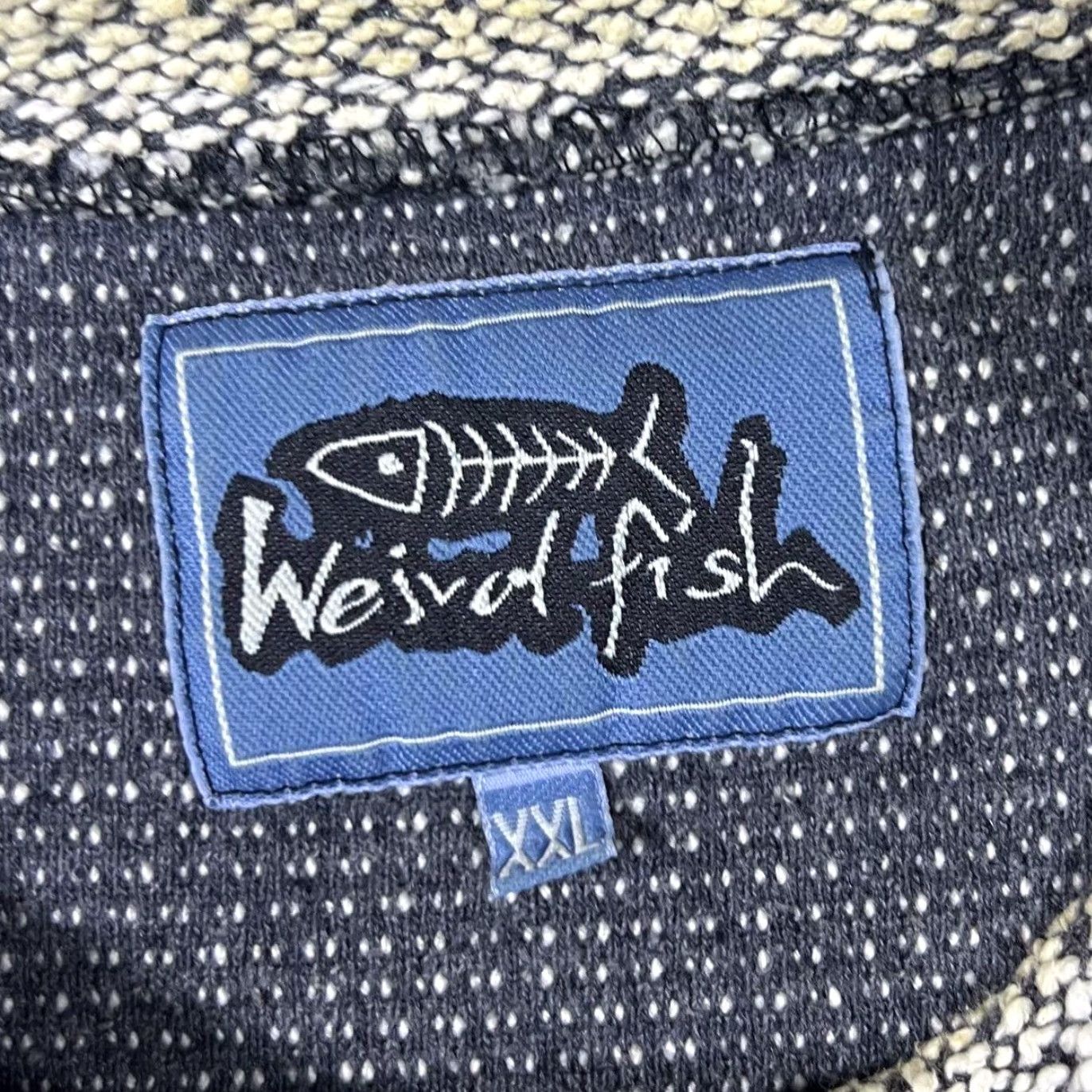Vintage Weird Fish Grey Heavyweight Macaroni Knit Crewneck Sweatshirt XXL Men Pullover 90% Cotton 10% Polyester, Logo, Long Sleeve, Regular Fit Size US XXL / EU 58 / 5 - 4 Thumbnail