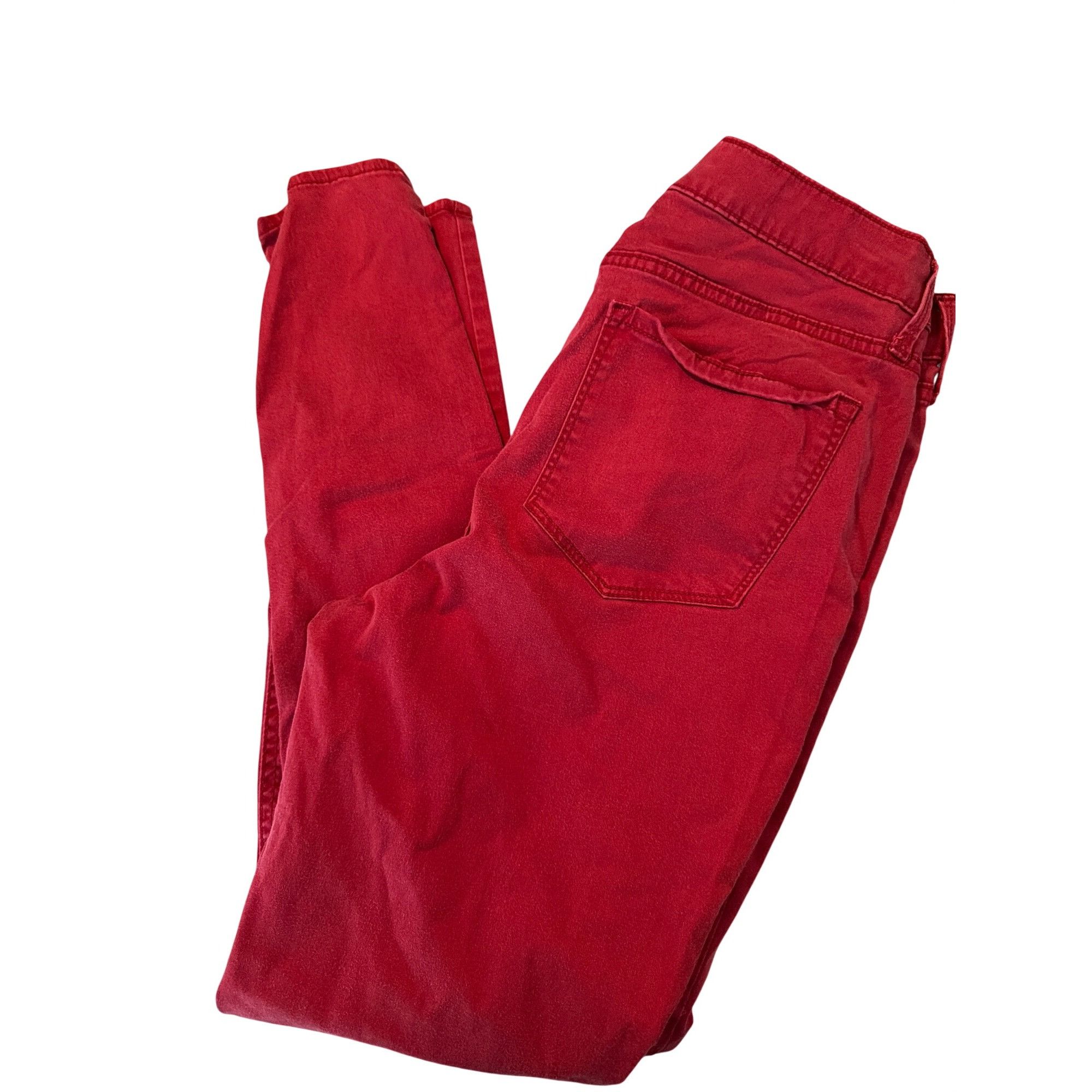 Old Navy Old Navy Rockstar High Rise Super Skinny Red Jeans Secret Sl Size 34" / US 12 / IT 48 - 4 Thumbnail