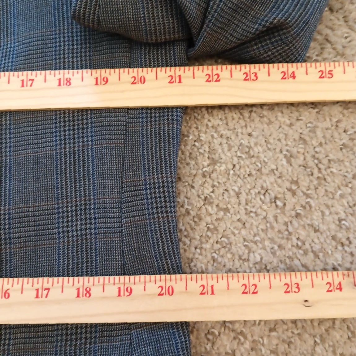 Ralph Lauren Lauren Ralph Lauren Blazer Mens 42 Long Gray Blue Plaid Two Button Single Vent Jacket Size 42R - 6 Thumbnail