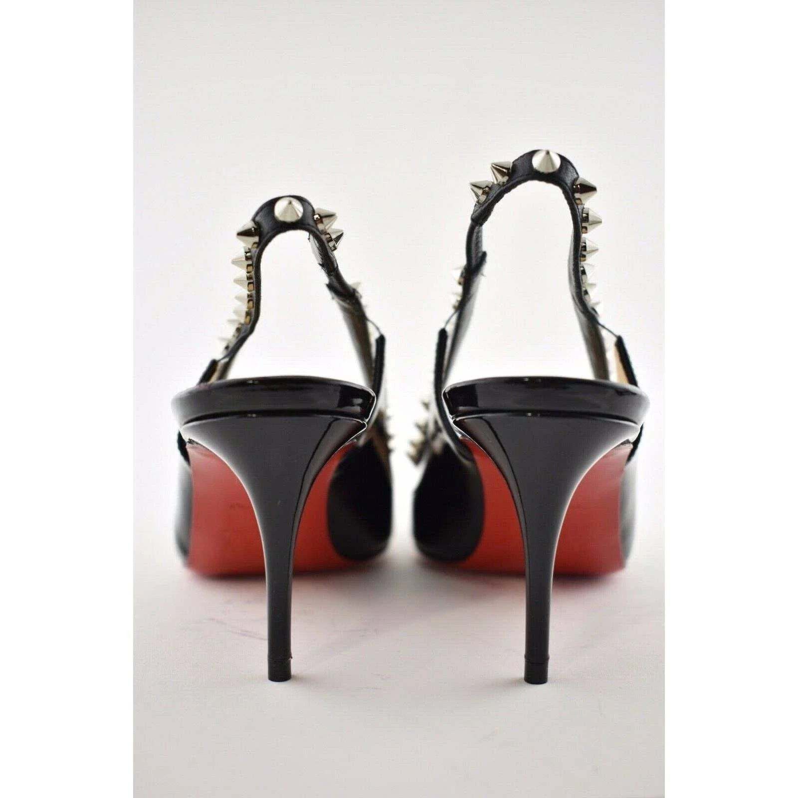 Christian Louboutin Christian Louboutin Brigadine 70 Black Patent PVC Slingback Size US 6.5 / IT 36.5 - 10 Thumbnail