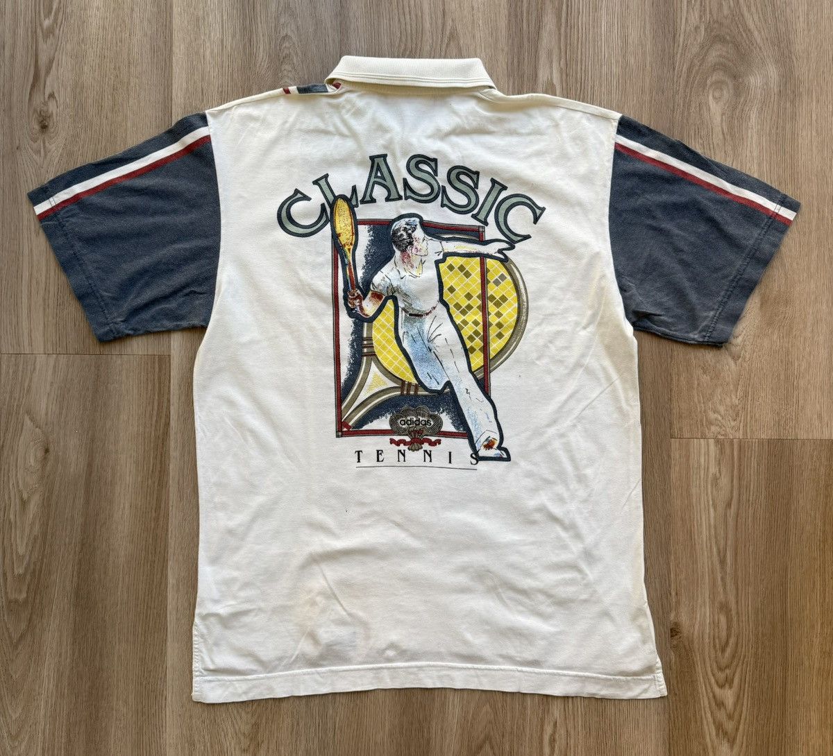 Adidas Vintage 90s Adidas Classic Tennis Polo T-Shirt Size US XL / EU 56 / 4 - 1 Thumbnail