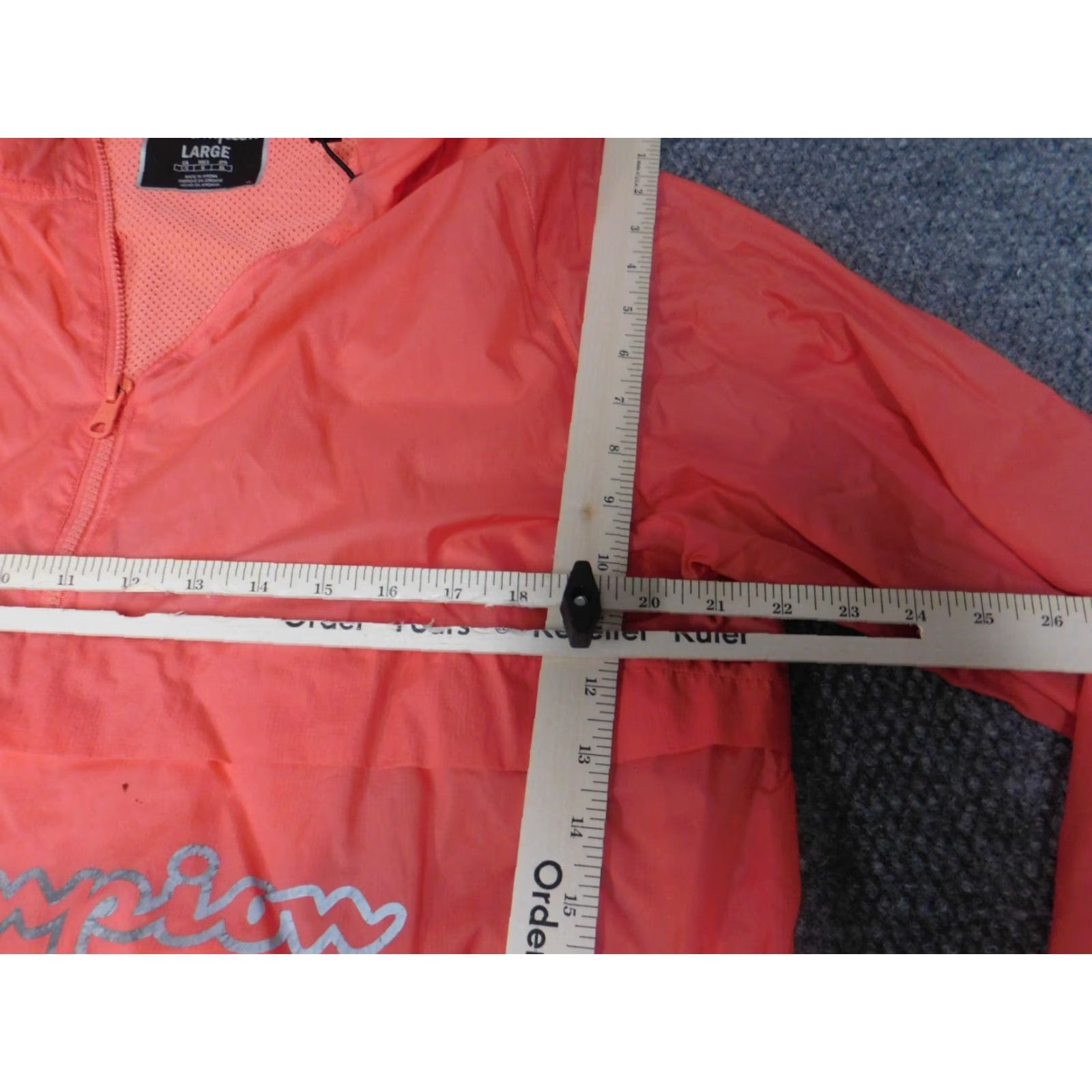 Champion VINTAGE Champion Jacket Mens L pink lightweight windbreaker logo Zip Mid-Length Casual Mens Size US L / EU 52-54 / 3 - 5 Thumbnail