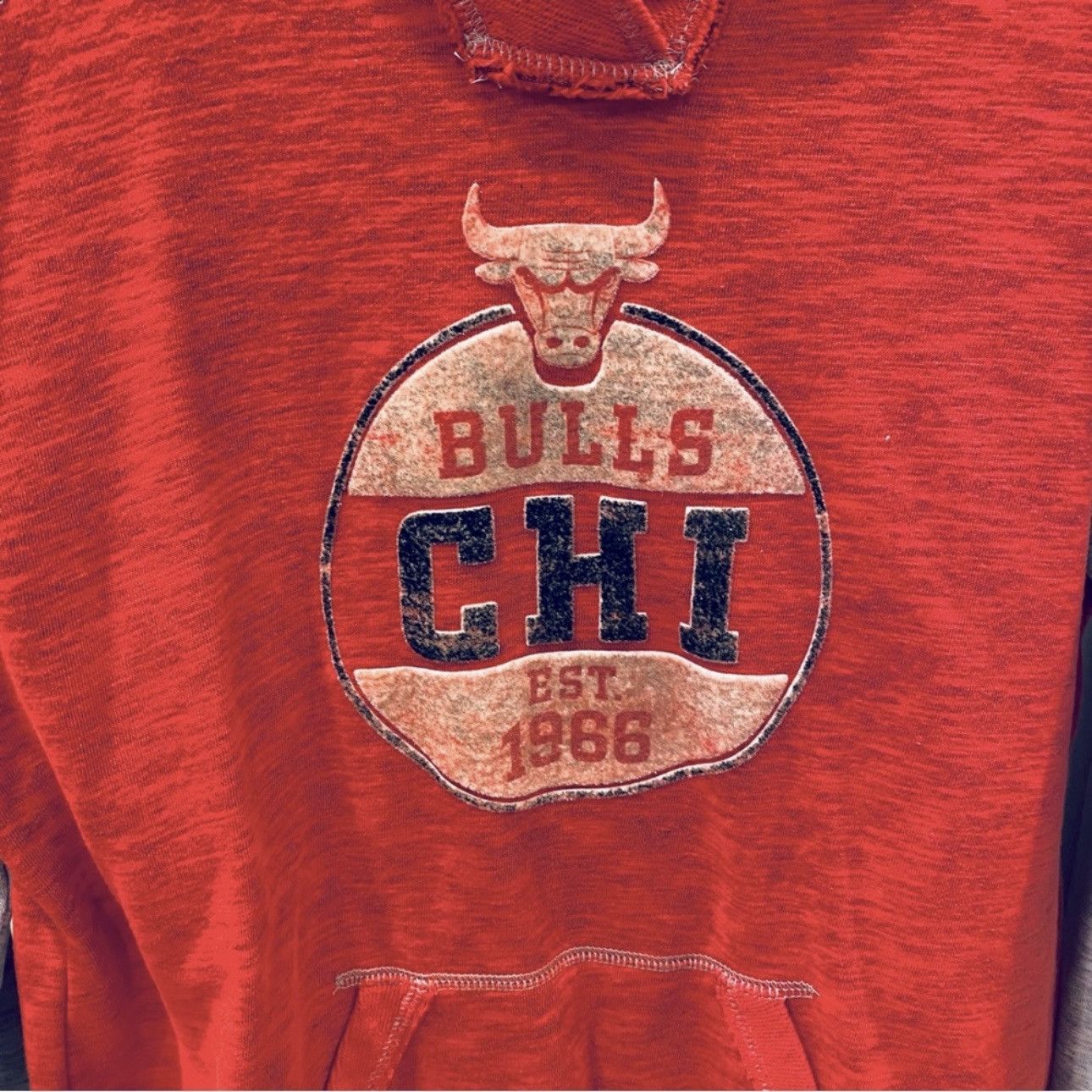 Majestic Retro Chicago Bulls Sweatshirt Hoodie Red Gray L Size L / US 10 / IT 46 - 3 Thumbnail