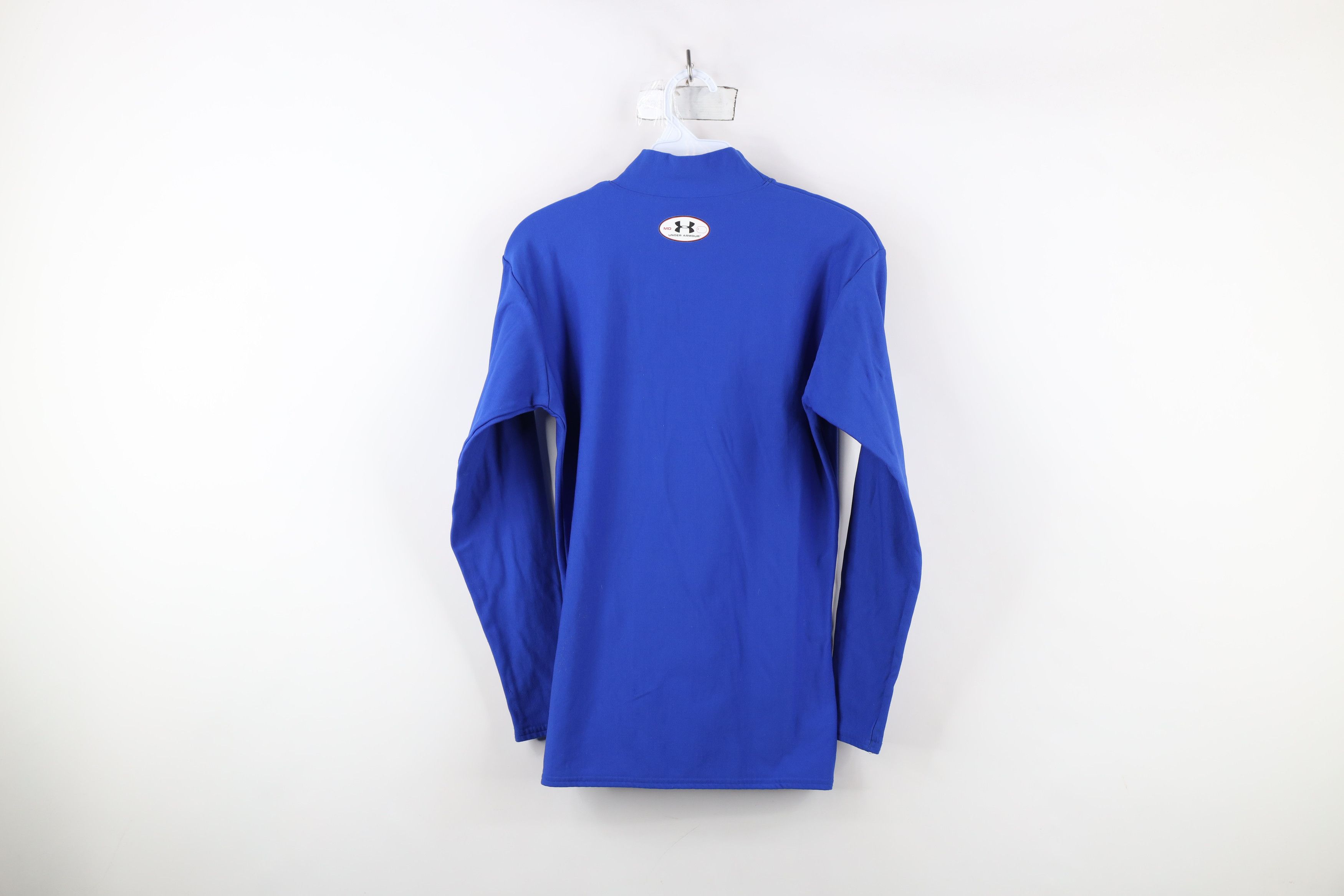 Under Armour × Vintage Under Armour Mock Neck Compression Long Sleeve T-Shirt Blue Size US M / EU 48-50 / 2 - 12 Thumbnail