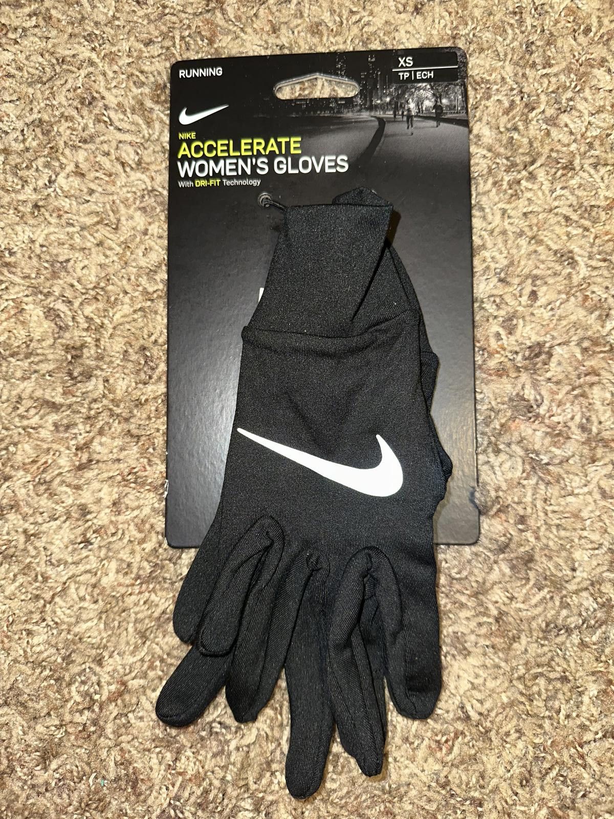 Nike Nike Accelerate Womens Running Gloves Size ONE SIZE - 9 Thumbnail