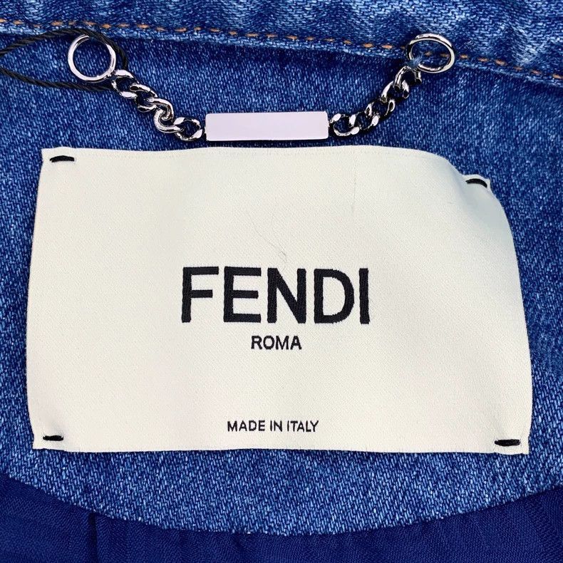 Fendi Fendi Blue Denim Jacket with Embroidery Size US M / EU 48-50 / 2 - 7 Thumbnail