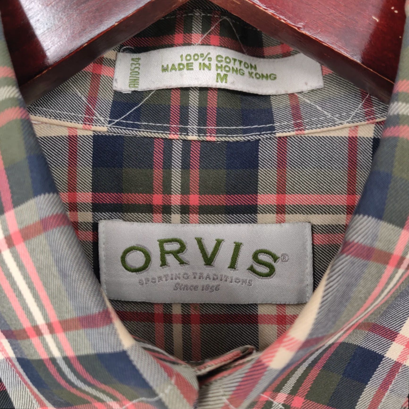 Orvis Orvis Shirt Mens M Plaid Long Sleeve Regular Fit Button-Up Pocket Casual Outdoor Size US M / EU 48-50 / 2 - 7 Thumbnail