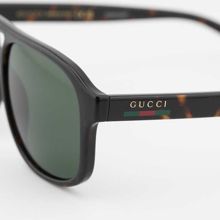 Gucci Gucci GG1856S 002 Sunglasses Dark Havana Aviator Frame Size ONE SIZE - 9 Thumbnail