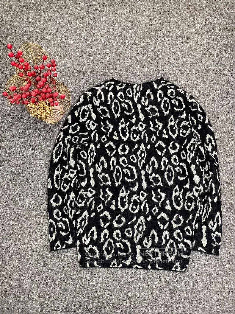 Saint Laurent Paris Saint Laurent Paris Mohair Leopard Print Cardigan Size US XS / EU 42 / 0 - 6 Thumbnail