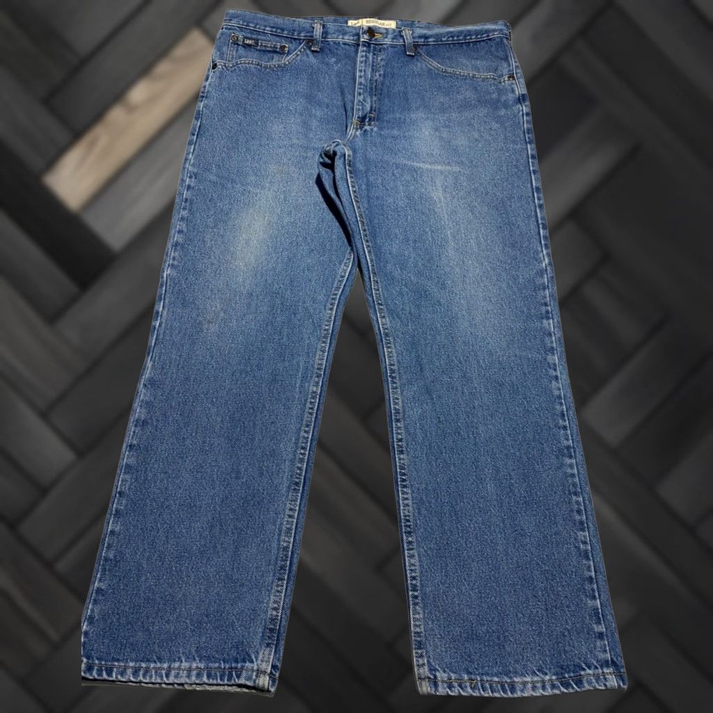 Lee Lee Regular Fit Jeans Mens Denim Pants Blue 38×30 Straight 5-Pocket Mid Rise Relaxed Fit Casual Everyday Jeans Size US 38 / EU 54 - 1 Thumbnail