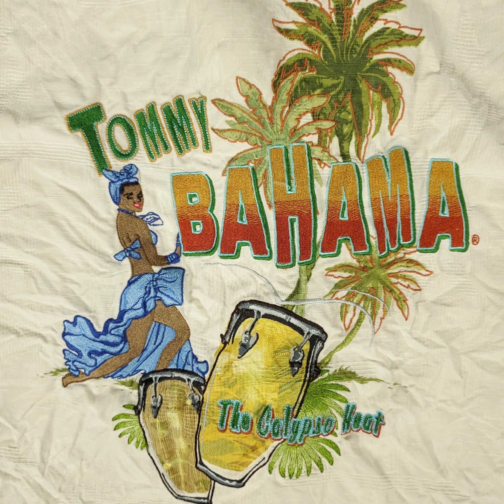Tommy Bahama Tommy Bahama Shirt Mens Medium Beige Silk Hawaiian Short Sleeve Button-Up Collared 1940s-Modern Tropical Mens Shirts Size US M / EU 48-50 / 2 - 5 Thumbnail
