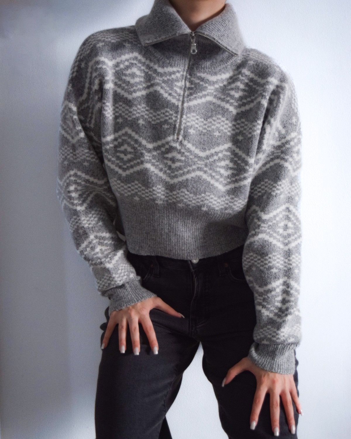 Forever 21 Grey and White Sweatshirt Size S / US 4 / IT 40 - 3 Thumbnail