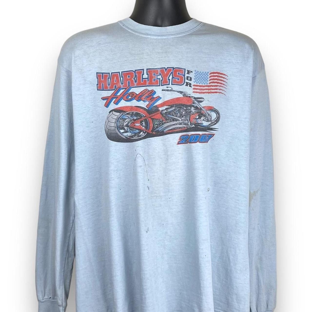 Gildan × Vintage Vintage Gildan Harleys for Holly Motorcycle Biker Tshirt Size US L / EU 52-54 / 3 - 1 Thumbnail