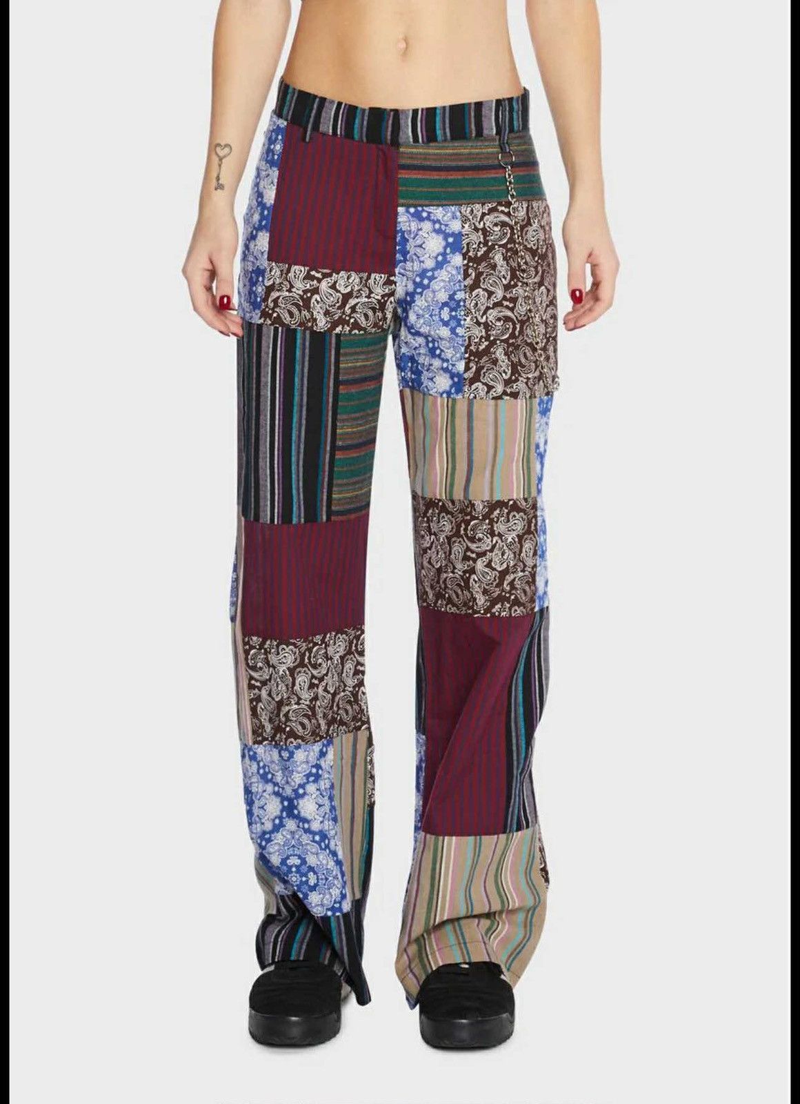 The Ragged Priest The ragged priest patchwork low rise pant with ring Size 36" / US 14 / IT 50 - 12 Thumbnail