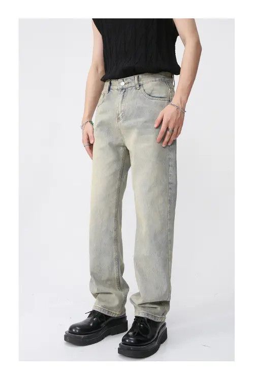 Other Men's vintage washed distressed simple jeans Size US 32 / EU 48 - 3 Thumbnail
