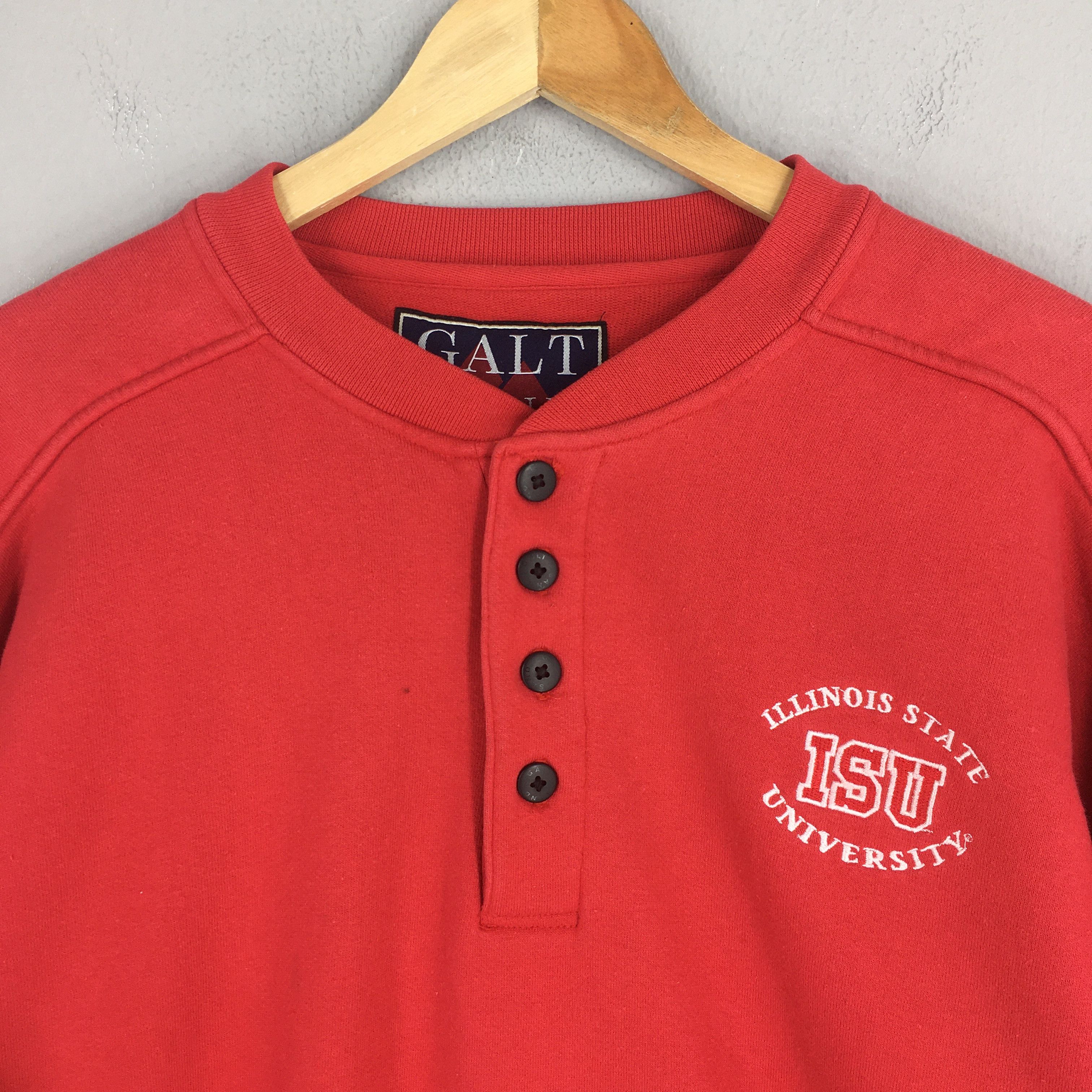 Vintage Vintage 90s Illinois State University Red Sweatshirt XLarge Size US XL / EU 56 / 4 - 2 Thumbnail
