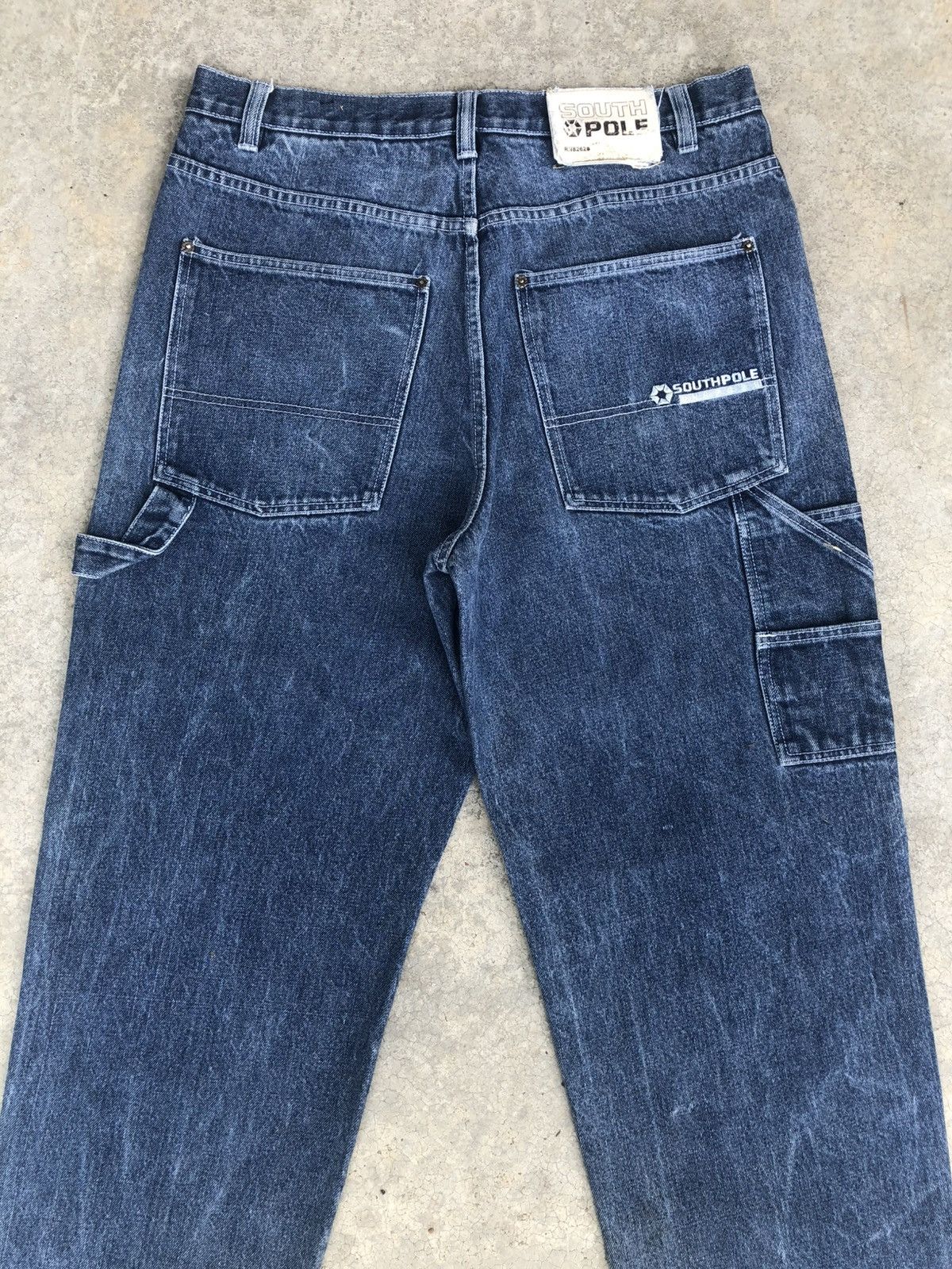 Southpole Vintage Southpole Baggy Carpenter Embroidered Jeans Size US 35 - 8 Thumbnail