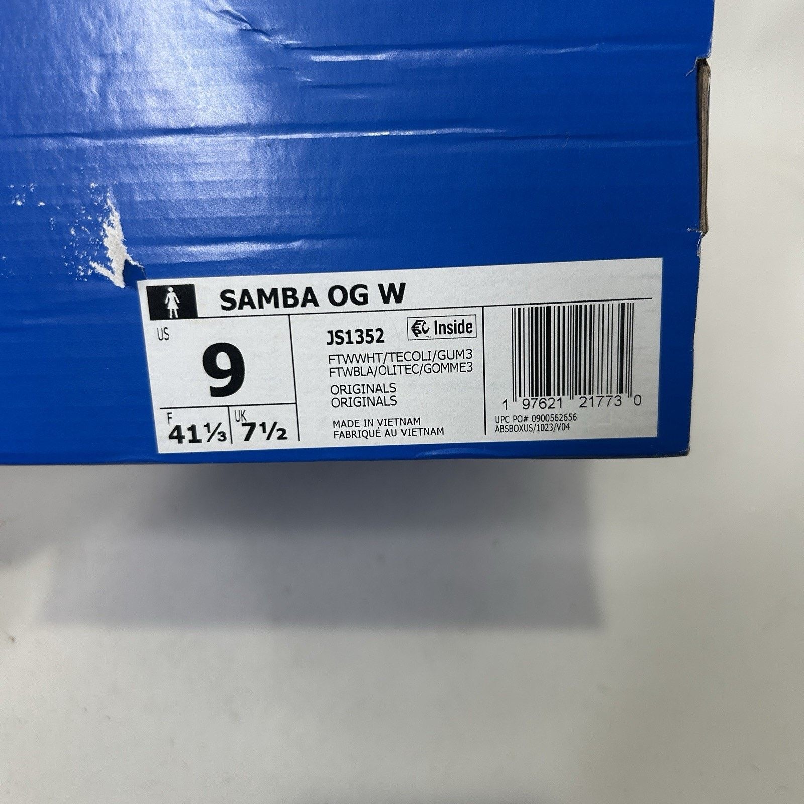 Adidas Adidas Samba OG WMNS “White/Olive” Shoes JS1352 Size US 9 / IT 39 - 5 Thumbnail