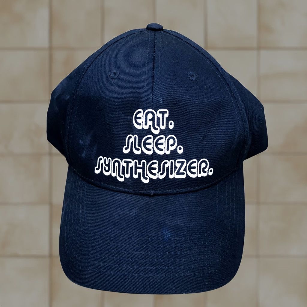 Vintage VTG EAT SLEEP SYNTHESIZER Baseball Hat Mens One Size Blue Cap Cotton BIG X Size ONE SIZE - 1 Thumbnail