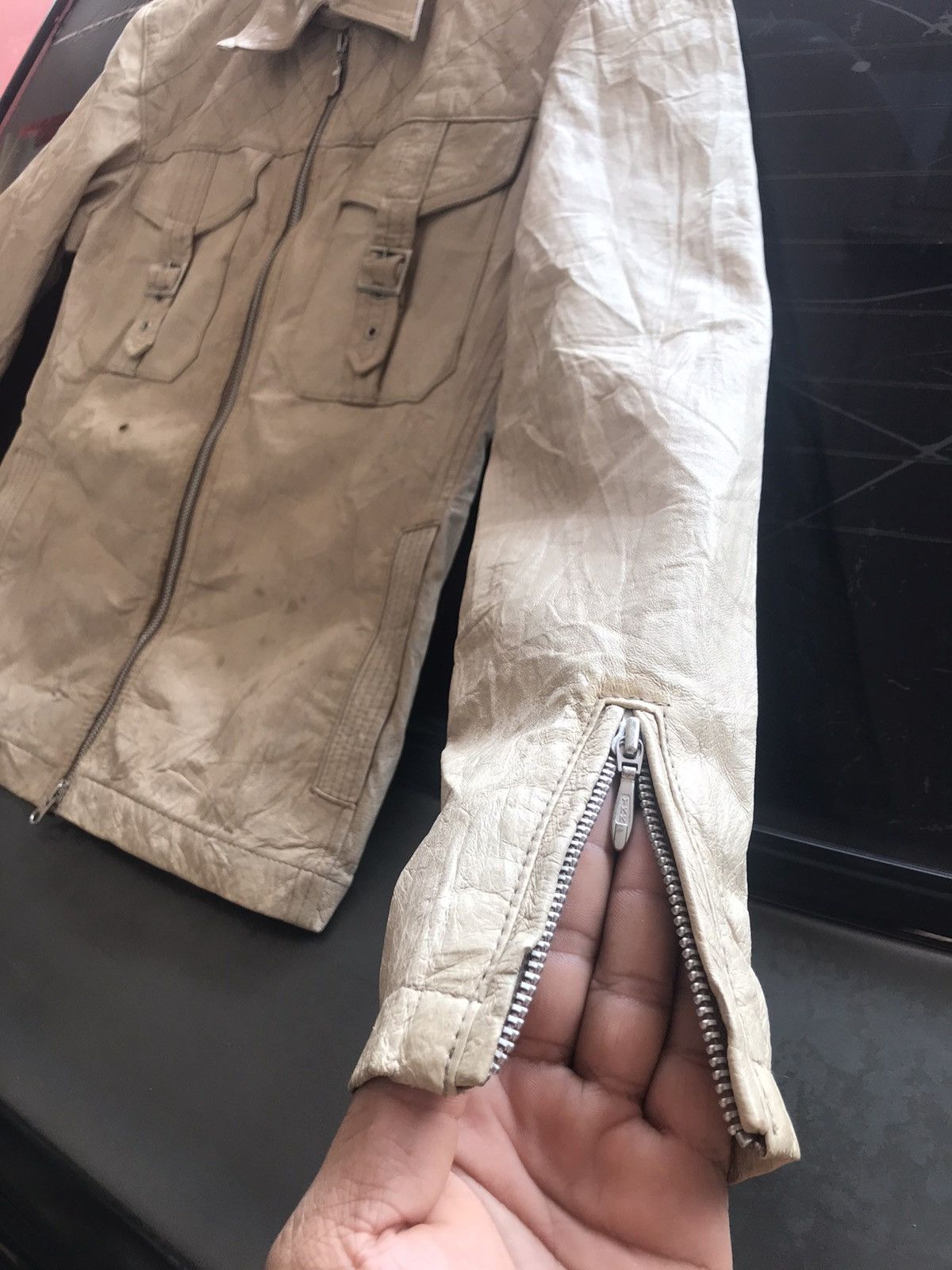 Tornado Mart × Vintage Tornado Mart cream leather jacket Size US M / EU 48-50 / 2 - 7 Thumbnail