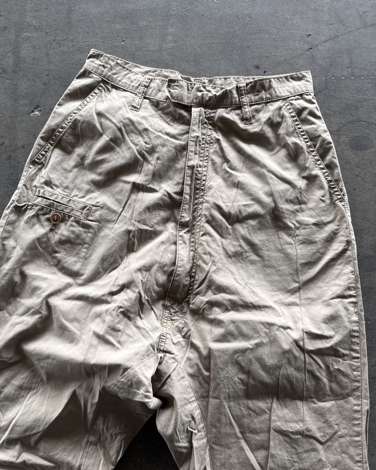 Issey Miyake Hangten Cargo Flared Denim Pants Size US 30 / EU 46 - 2 Thumbnail
