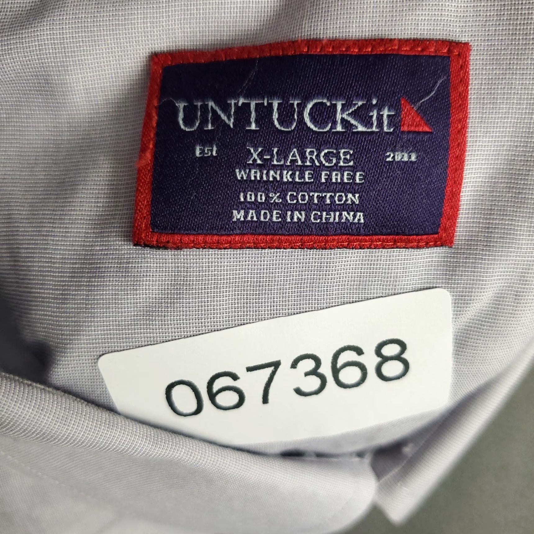 UNTUCKit UNTUCKit Shirt Mens XL Gray Button-Up Long Sleeve Casual Solid Pattern Vehicle: None Size US XL / EU 56 / 4 - 7 Thumbnail