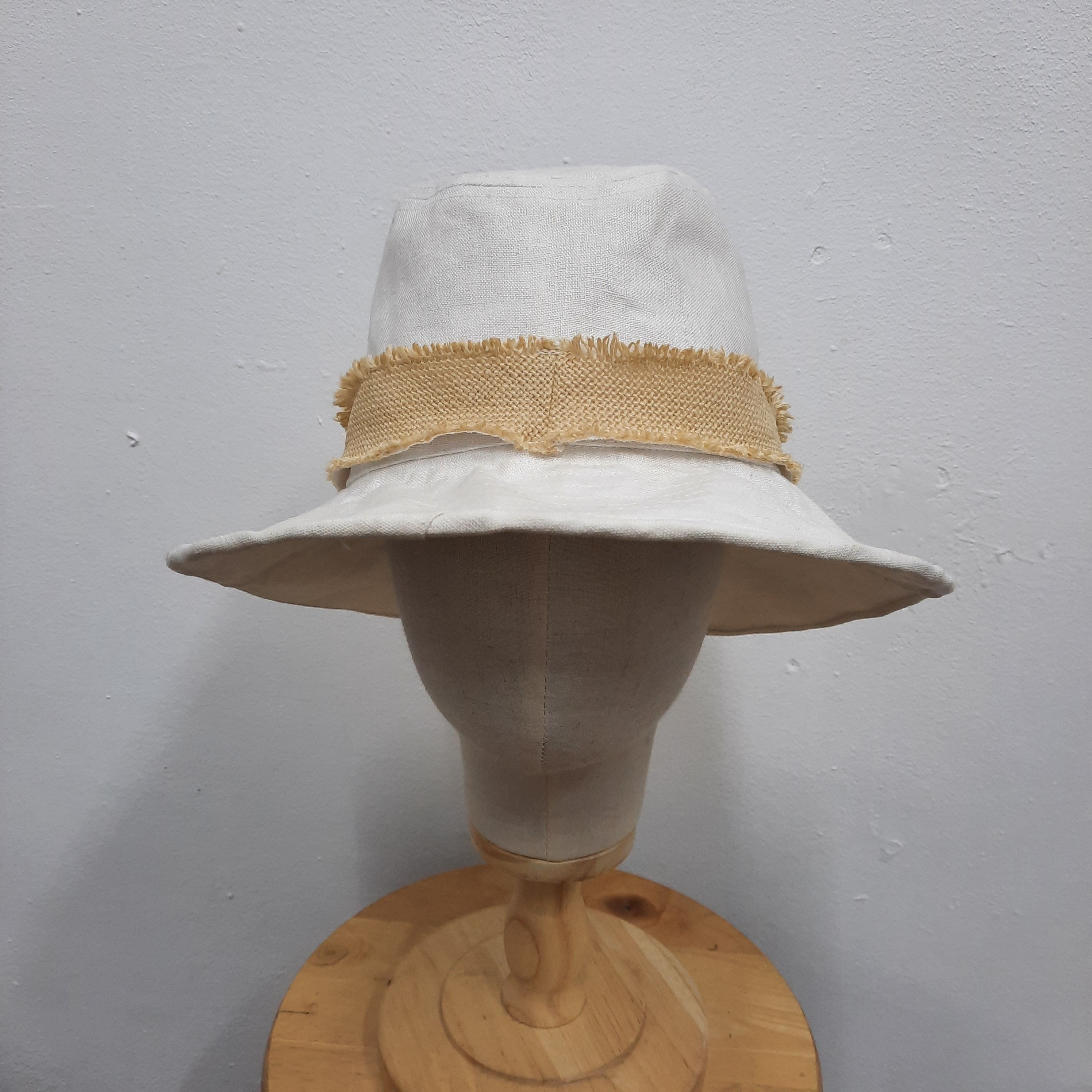 Comme Ca Ism ⛱️ Vintage comme ca ism linen beach fedora hat Size ONE SIZE - 3 Thumbnail