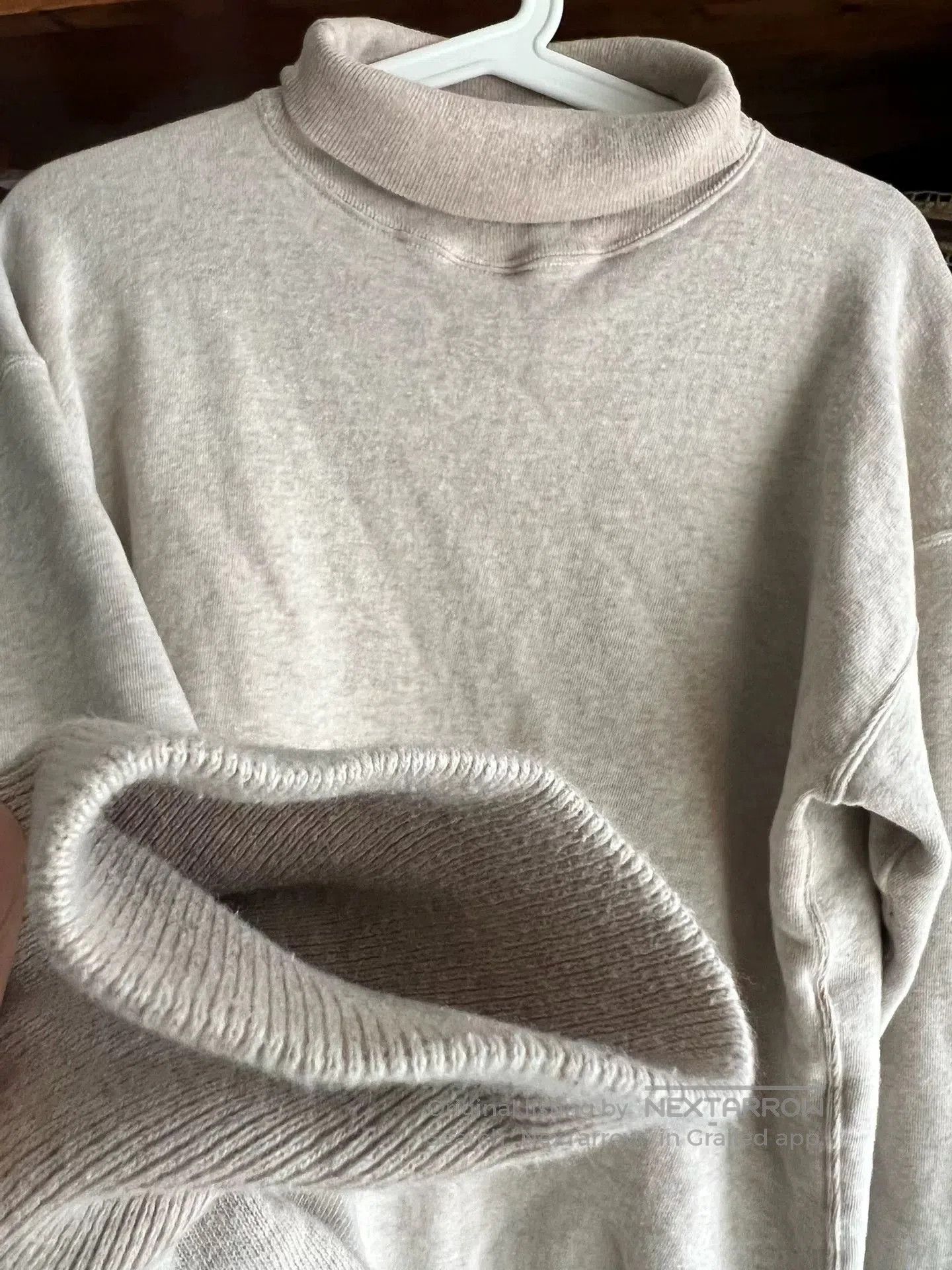 Warehouse vintage high-neck plush sweatshirt in oatmeal. Size US M / EU 48-50 / 2 - 5 Thumbnail
