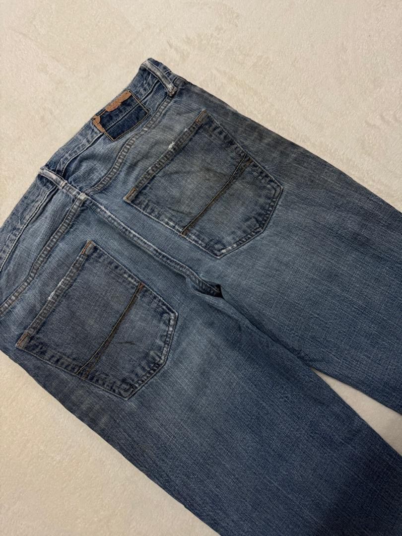 Levi's 💥INSANE💥CRAZY THRASHED ABRECROMBIE FLARED BELL BOTTOM JEANS Size US 35 - 22 Thumbnail