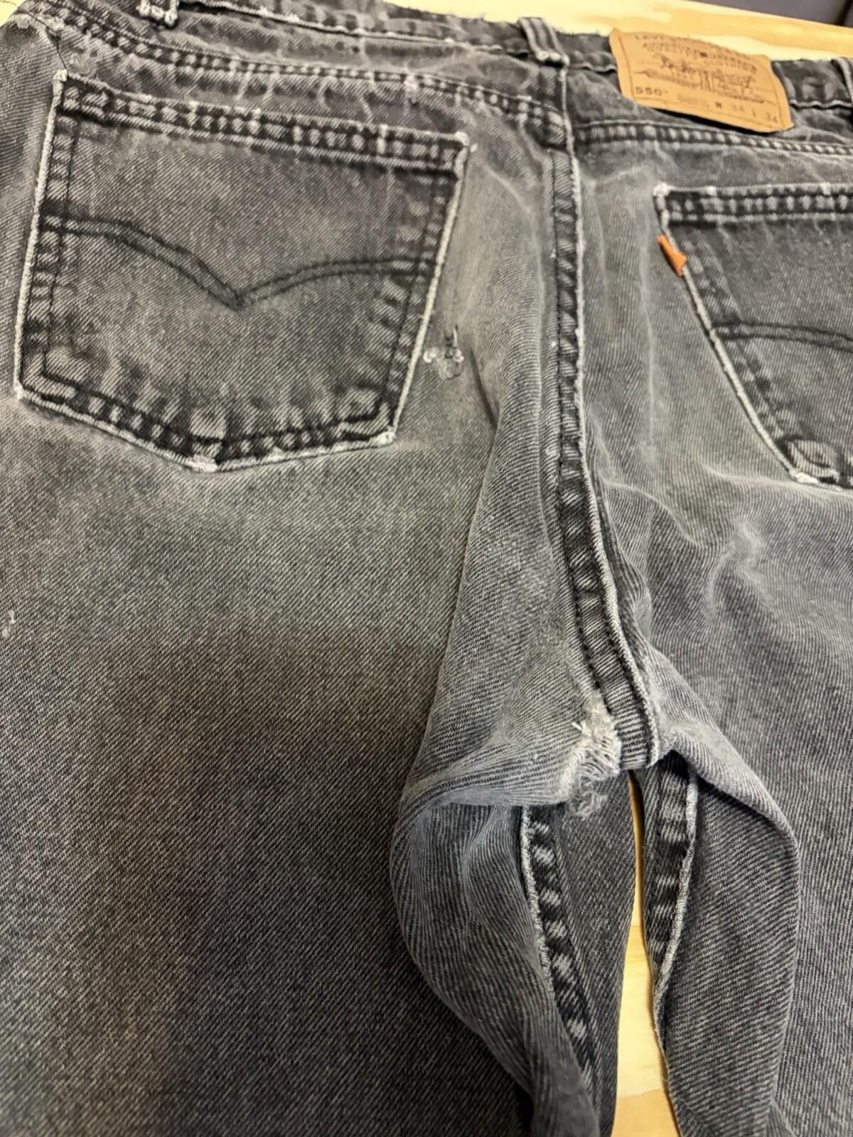 Levi's Levi Strauss Size34 550 Washed Black Vintage Denim Jeans Size US 34 / EU 50 - 7 Thumbnail
