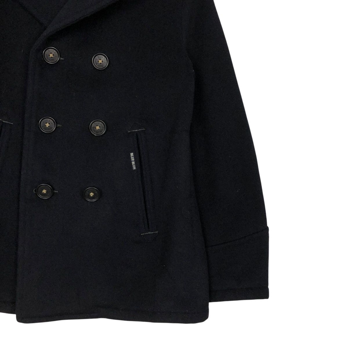 Blue Blue Japan 🔥VINTAGE WOOL PEA JACKET BLUE BLUE DOUBLE COLLAR Size US M / EU 48-50 / 2 - 7 Thumbnail