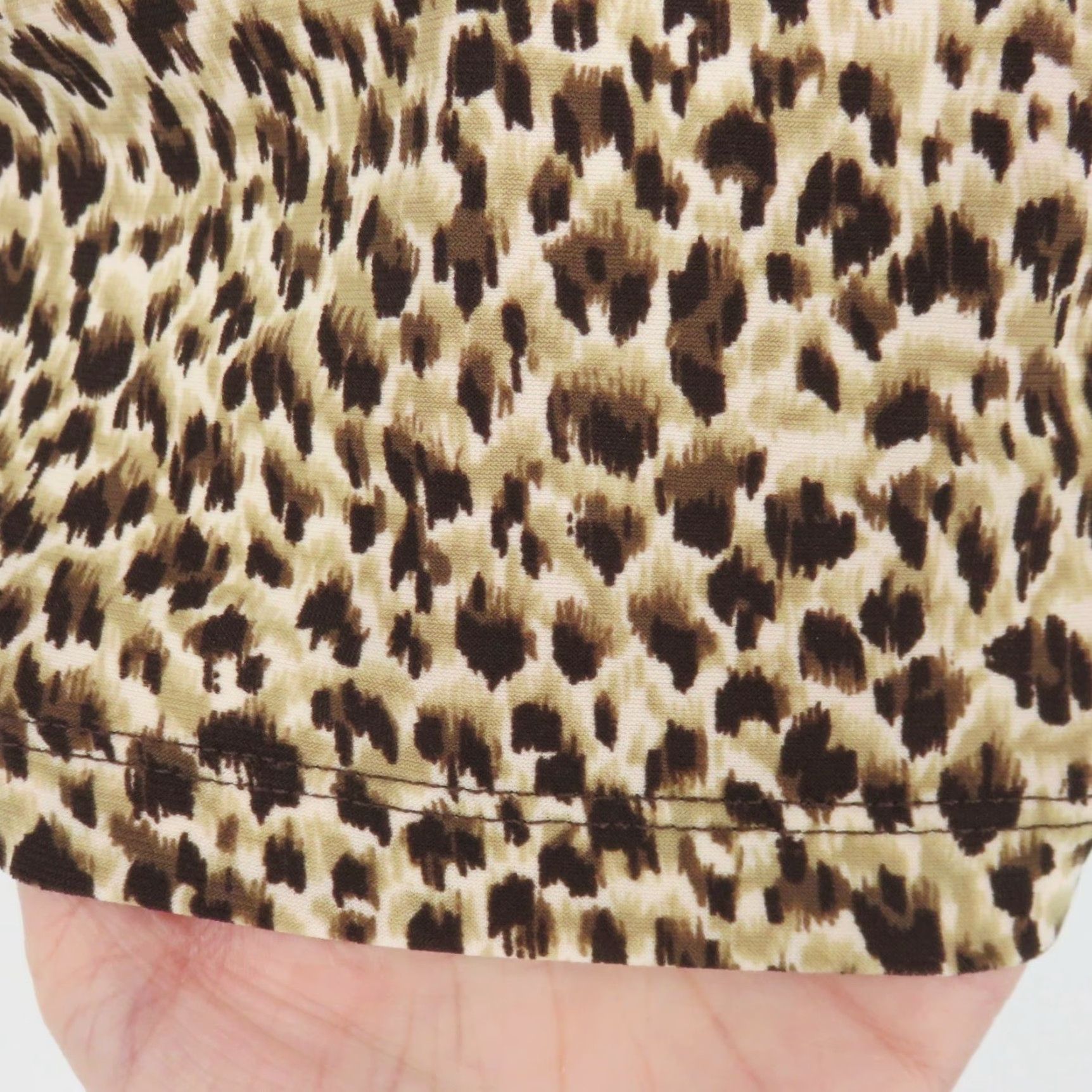 Chaps Chaps Blouse Shirt Women Small Leopard Cheetah Animal Print V-Neck Short Sleeve Pullover Casual Modern Regular Fit Brown Daywear - Womens Size S / US 4 / IT 40 - 5 Thumbnail