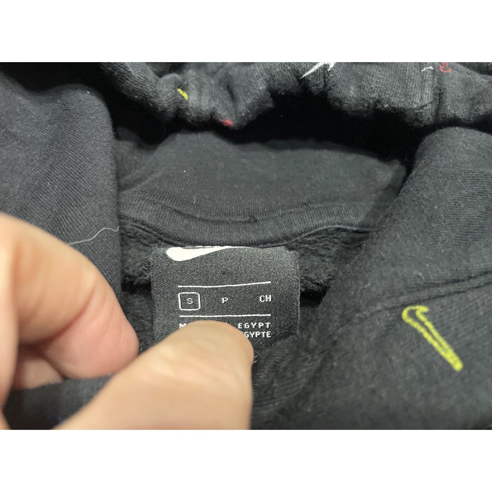 Nike Nike Sweatshirt Hoodie S Black Nike Sportswear All Over Swoosh Crew Neck Pullover Men Regular Long Sleeve Front Pockets Embroidered Logo Size US S / EU 44-46 / 1 - 2 Thumbnail