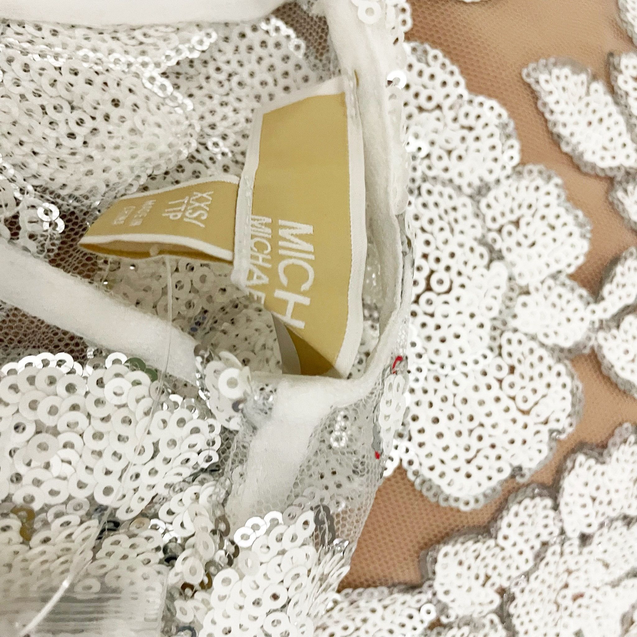 Michael Kors NEW Michael Kors White Sequined Size XXS / US 00 / IT 34 - 2 Thumbnail