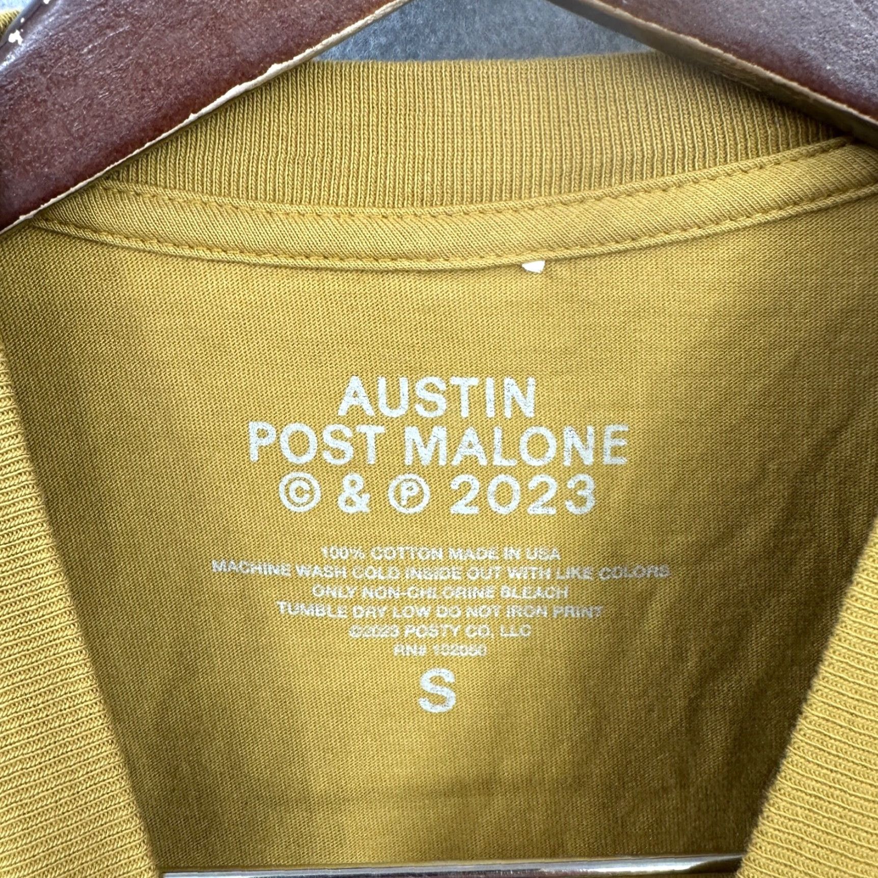Vintage Post Malone T-Shirt Mens S Yellow 2023 Concert Truck Crew Neck Cotton Jersey Short Sleeve Shirt Mens Yellow 2023 Concert Size US S / EU 44-46 / 1 - 6 Thumbnail