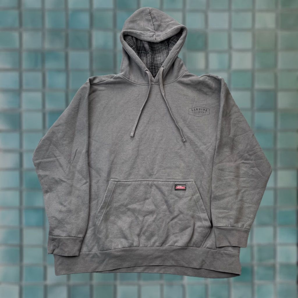 Dickies Dickies Hoodie Mens XL Gray Cotton Fleece Lined Pullover Workwear Logo Size US XL / EU 56 / 4 - 1 Thumbnail