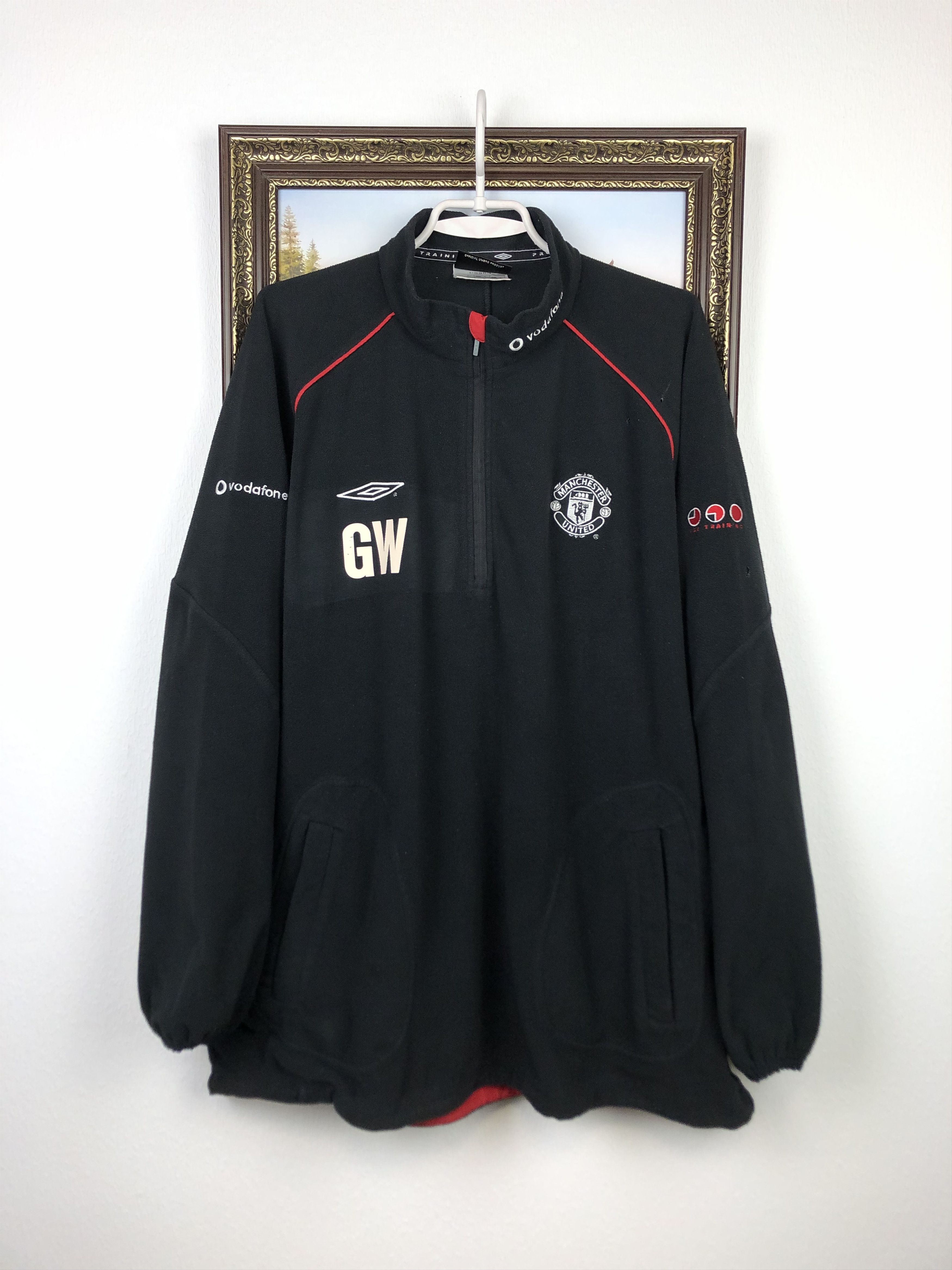 Umbro × Vintage Vintage Manchester United Fleece Jacket Soccer Sweatshirt Size US XL / EU 56 / 4 - 2 Thumbnail