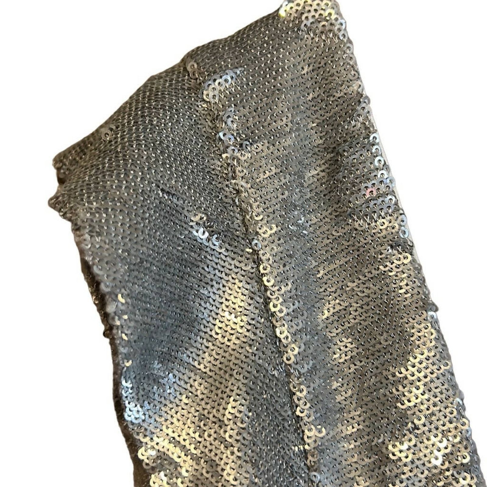 Iro IRO Dwino Silver Ruffled Suspenders Sequin Mini Skirt Sz XS Size 24" / US 00 / IT 34 - 7 Thumbnail