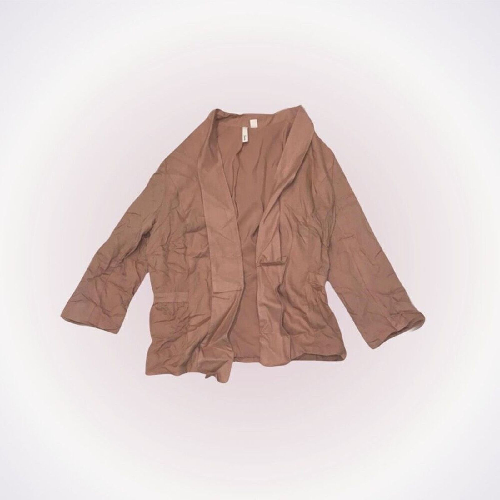 Other Frenchi Neutral Earth Tone Tan Relaxed Front Blazer | Sz S Size S / US 4 / IT 40 - 1 Thumbnail