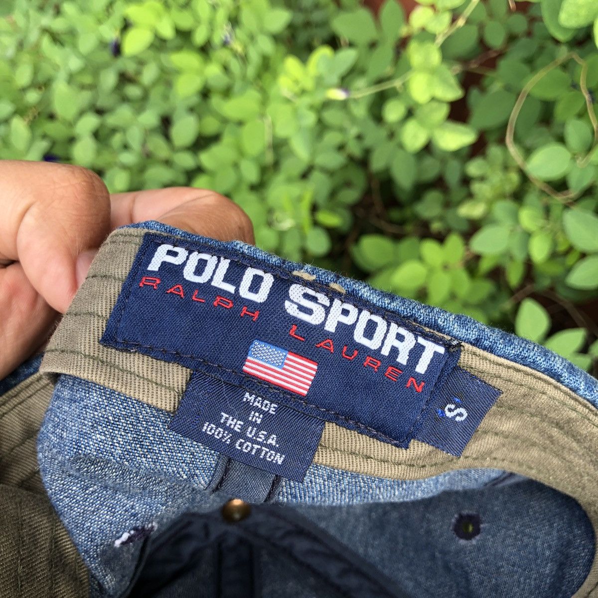 Polo Ralph Lauren × Ralph Lauren Sport × Vintage Rare vtg POLO SPORT DENIM CAP Size ONE SIZE - 6 Thumbnail