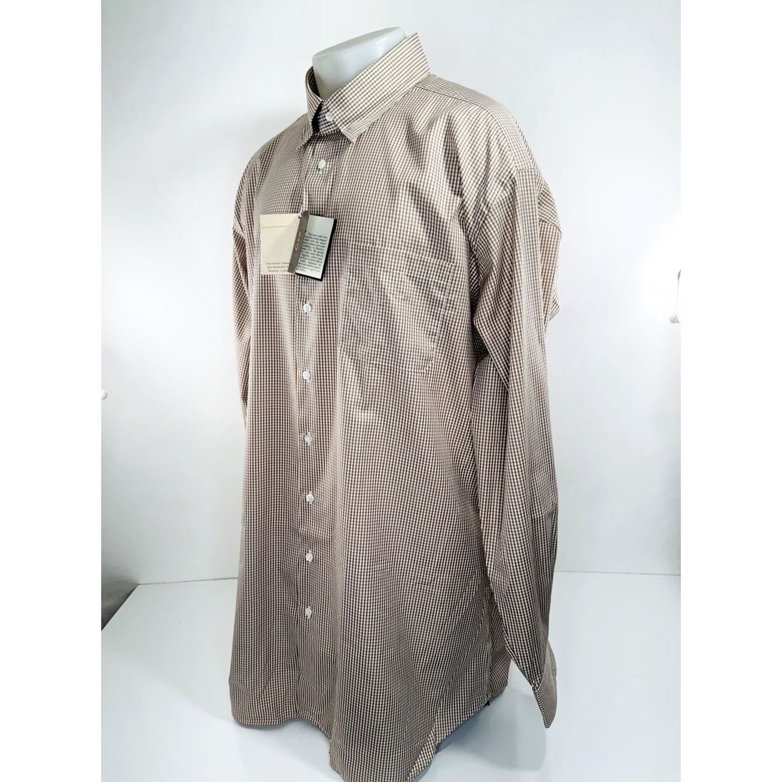 Robert Talbott Robert Talbott Shirt Mens 19 / 38 Brown Bespoke NEW TAGS Big Tall Check Plaid Size US XXL / EU 58 / 5 - 4 Thumbnail
