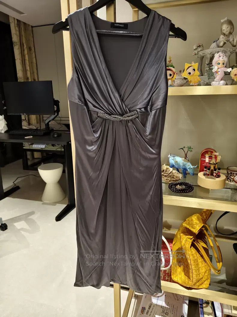 Versace Versace Silver dress dress Size S / US 4 / IT 40 - 1 Thumbnail