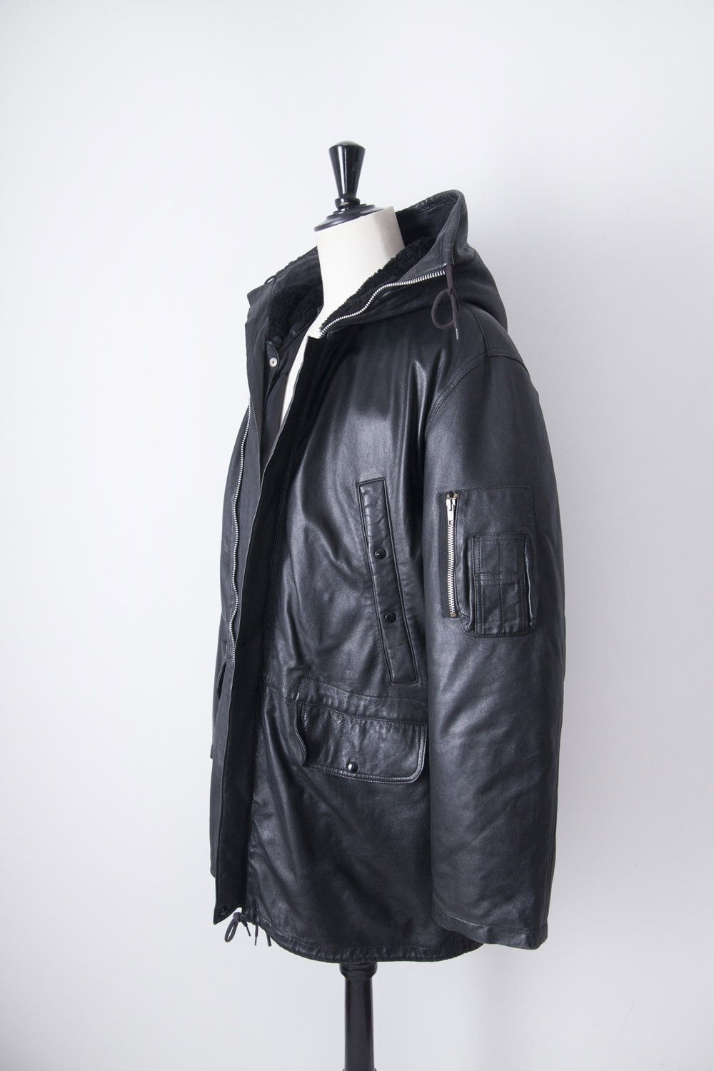 Helmut Lang AW98 leather puffer N-3B parka Size US M / EU 48-50 / 2 - 5 Thumbnail