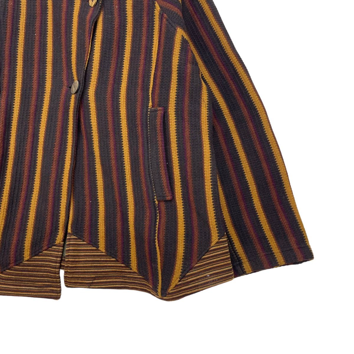 Other 💥Shawl Collar Designer Made In France Stripes Wool Blanket Size M / US 6-8 / IT 42-44 - 5 Thumbnail