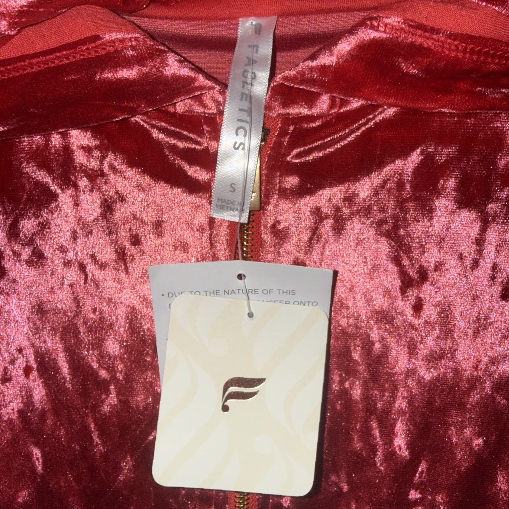 Fabletics NWT Fabletics PINK Full Zip velour Jacket Woman’s Size S Size S / US 4 / IT 40 - 3 Thumbnail