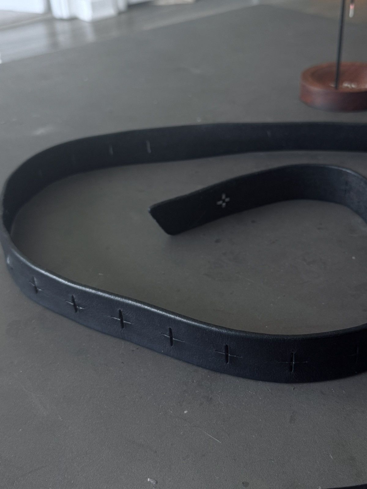 Ma+ M.A+ “Y” Buckle Black Cow Leather Belt Size ONE SIZE - 5 Thumbnail