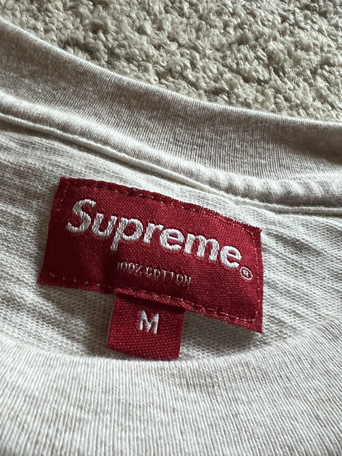 Supreme Supreme S/S Pocket Tee Heather Pale Yellow Size US M / EU 48-50 / 2 - 4 Thumbnail